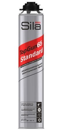 STANDARD Sila Pro TopGun 65, профессиональная монтажная пена, 850 мл (уп-12шт)